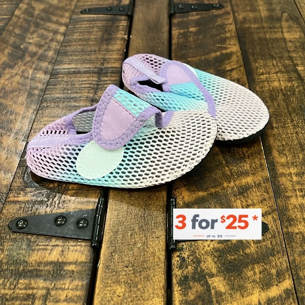 Kids Mesh Slip-On Shoes - Purple and Blue